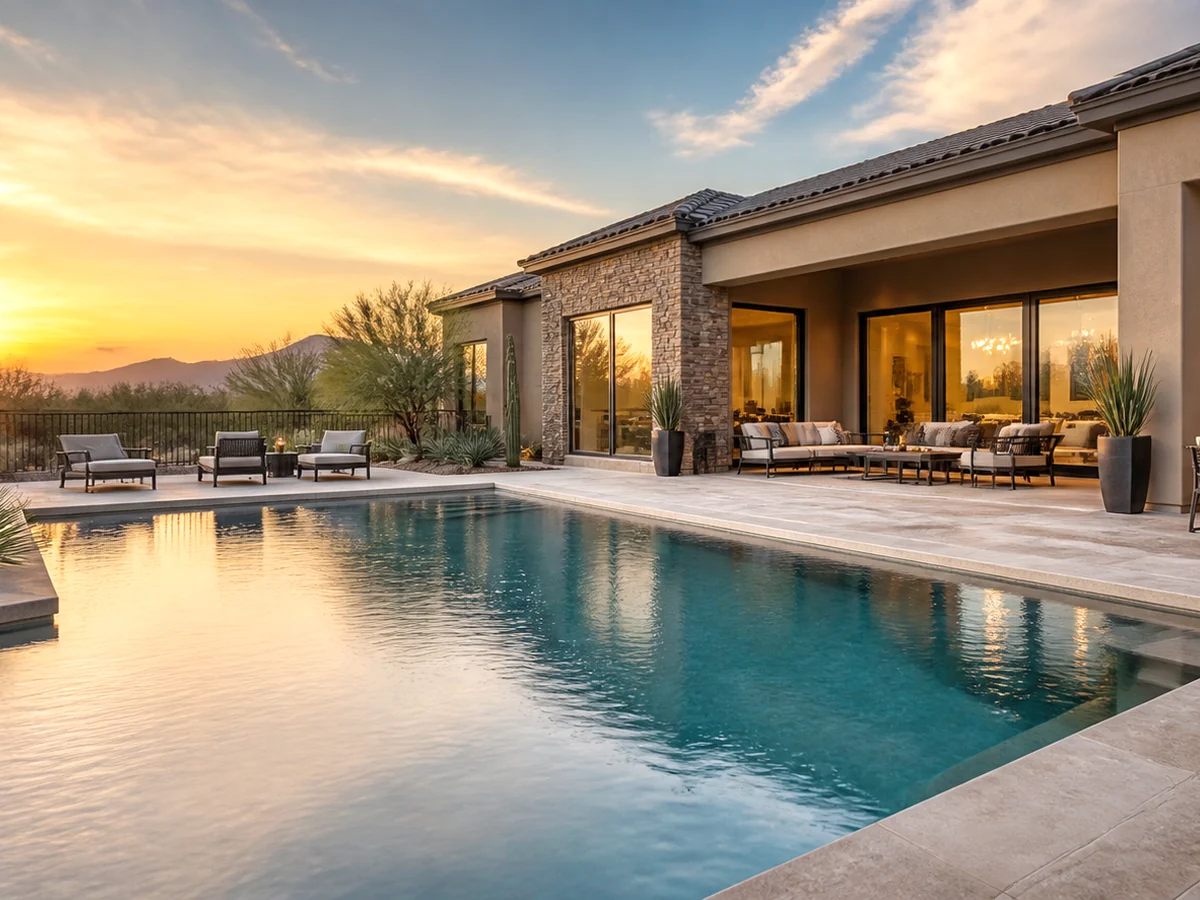 Clear swimming pool in Arizona