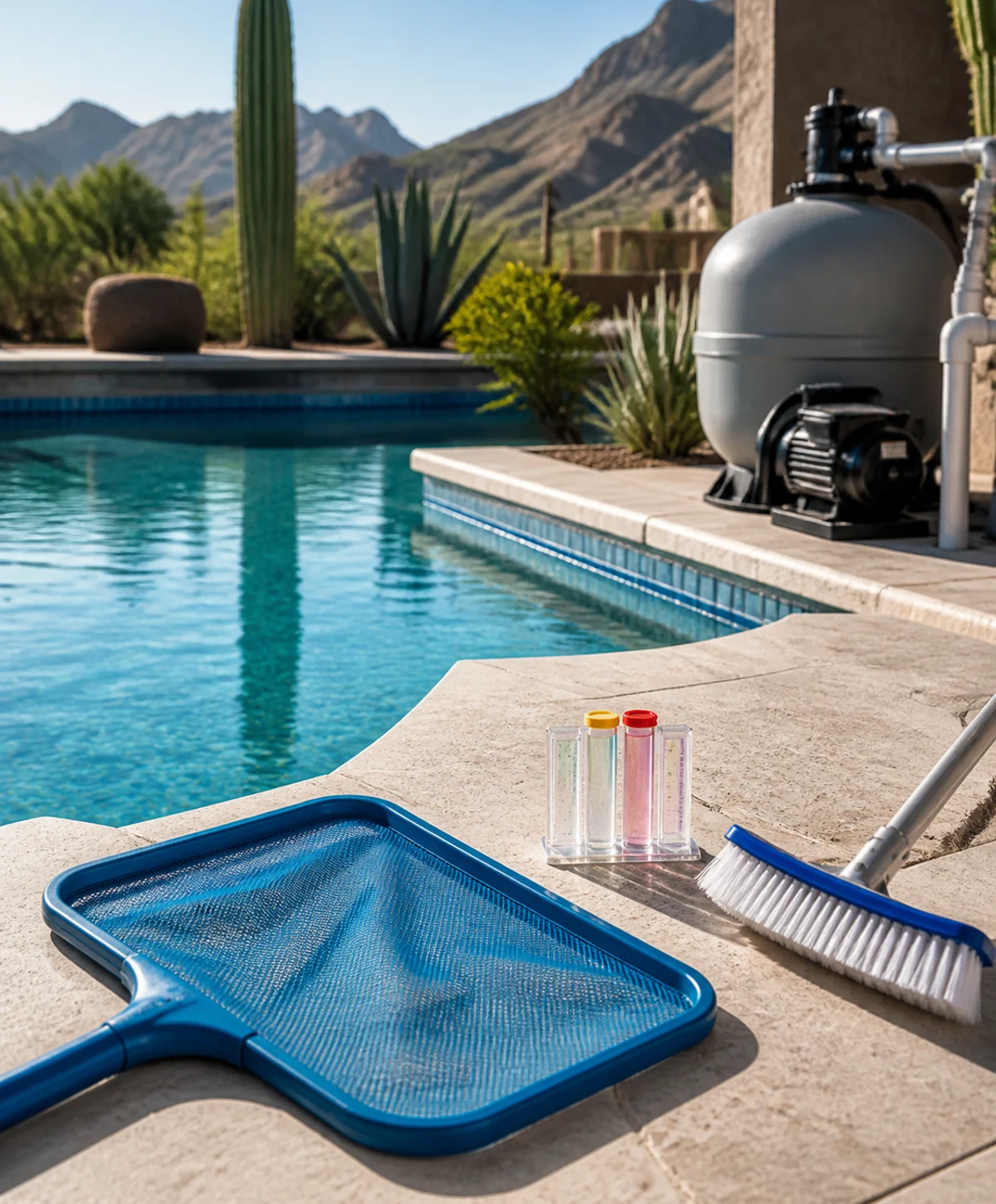 Residential and commercial pool equipment supporting cleaning, water care, circulation, and repair decisions