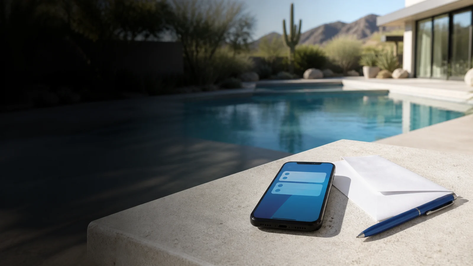 Clear swimming pool in Arizona